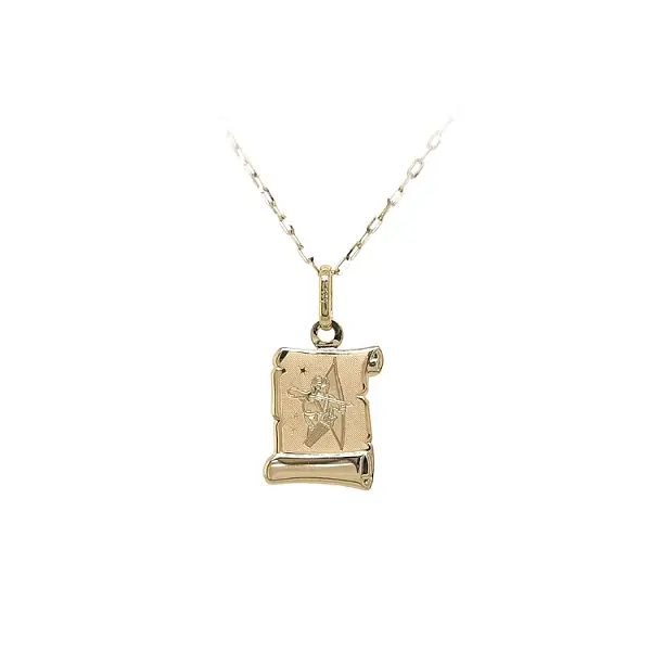 Gold Pendant Sign of the Sagittarius