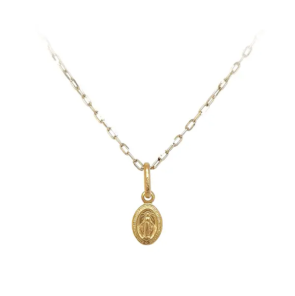 Gold Pendant Madonna Virgin Mary