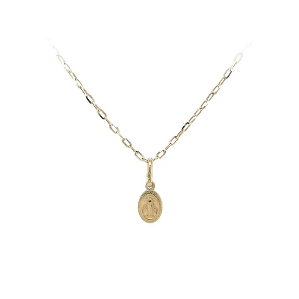 Gold Pendant with Fine Image of Virgin Mary