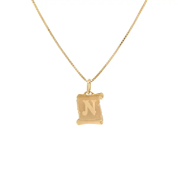 Gold Pendant Letter N
