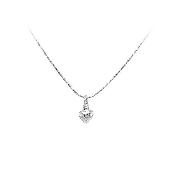 Pendant Heart of White Gold