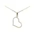 Delicate Gold Heart Pendant with Sparkling Zircons