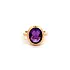 Gold Ring with Oval Amethyst