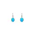 White Gold Earrings with Turquoise-Blue Stone