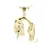 Gold Panther Pendant in 14K Gold
