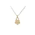 Gold Flower Pendant with “Flower” Engraving