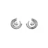 White Gold Spiral Earrings with Cubic Zirconia