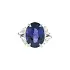 Exclusive ring with natural 13.35 ct tanzanite and diamonds in white gold