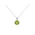 Elegant pendant in 18k white gold with peridot 1.90 ct