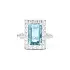 Harmony of Aquamarine and Diamonds in Luxury White Gold