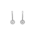 Gold dangle earrings with diamonds
