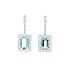 Luxury Earrings with Aquamarines in White Gold