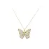 Gold Butterfly Necklace with Zirconias