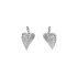 Heart shaped earrings in White Gold with Zircones