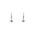 Earrings White Gold Flowers with Sapphire