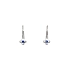 Earrings White Gold Flowers with Sapphire