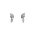 Earrings Heart with Zircones in White Gold