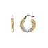 Elegant Two-Tone Gold Hoop Earrings