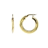 Flat Gold Round Earrings with Bar Clasp