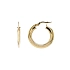 Flat Round Earrings in Yellow Gold with Bar Clasp