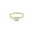Gold Engagement Ring with Zircon