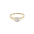 Gold Engagement Ring with Zircon