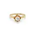 Gold Ring Flower with Zircon