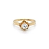 Gold Ring Flower with Zircon