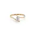 Gold Engagement Ring with Zircon