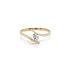 Gold Engagement Ring with Zircon
