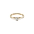 Gold Engagement Ring with Zircon