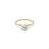 Gold Engagement Ring with Zircon