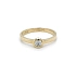 Gold Engagement Ring with Zircon