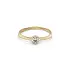 Gold Engagement Ring with Zircon