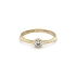 Gold Engagement Ring with Zircon