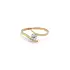 Gold Engagement Ring with Zircon