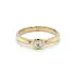 Gold Engagement Ring with Zircon