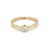 Gold Engagement Ring with Zircon