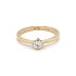 Gold Engagement Ring with Zircon