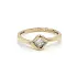 Gold Engagement Ring with Zircon