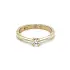 Gold Engagement Ring with Zircon