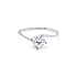 Engagement Ring with White Gold Zircon
