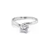 Engagement Ring with White Gold Zircon