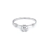 Engagement Ring with White Gold Zircon