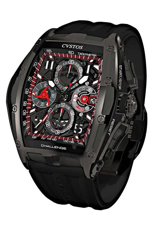 CVSTOS Chrono Black Steel/Black-Red B00107.4502005