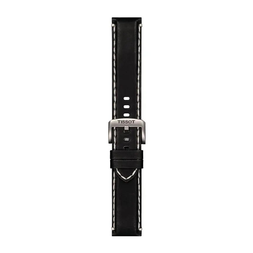Tissot black leather strap 22 mm T852.044.982