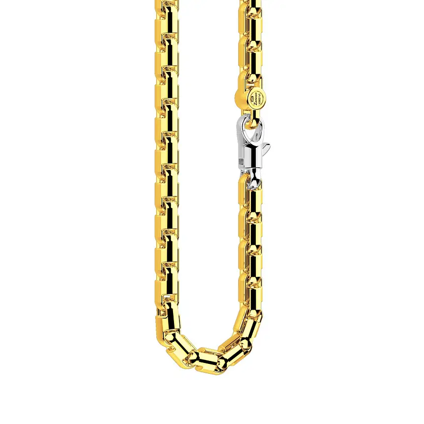 Zancan Men’s Necklace in Two-Tone Gold EC712GB-60