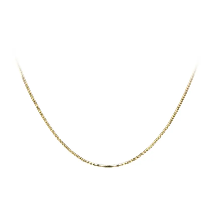 Gold Snake Chain Necklace 50 cm, 0.90 mm