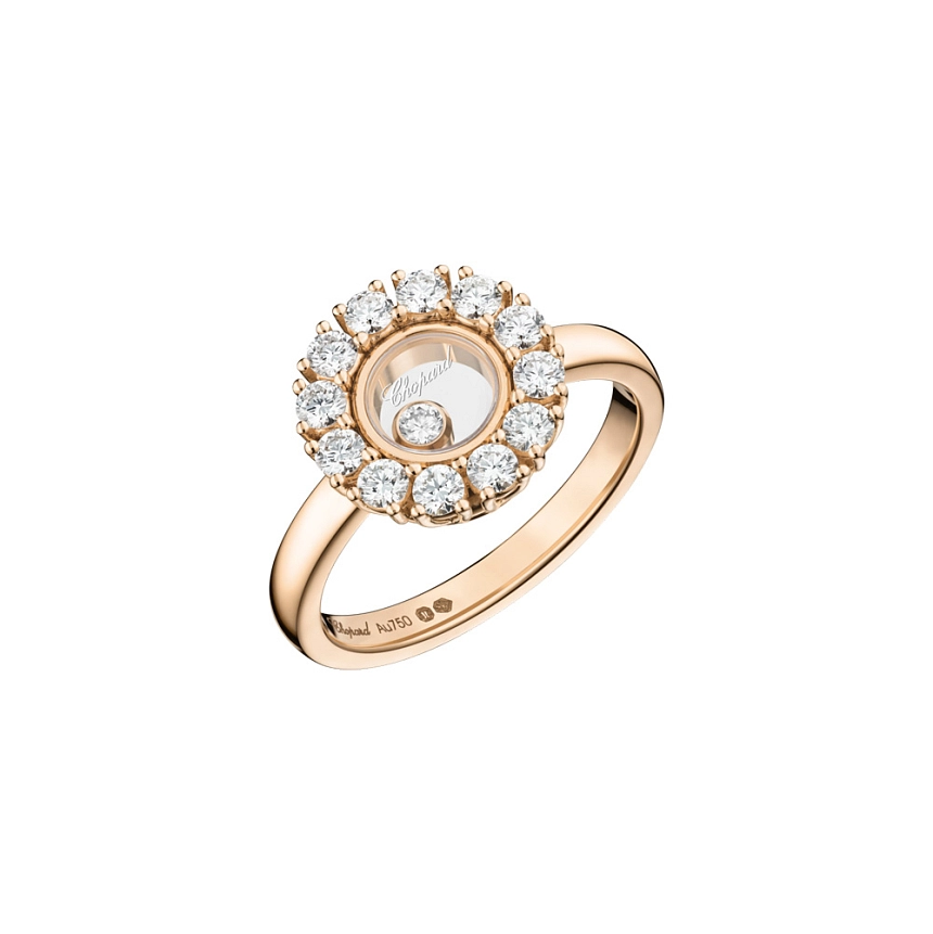 Gold Ring Chopard Happy Diamonds 82A609-5110