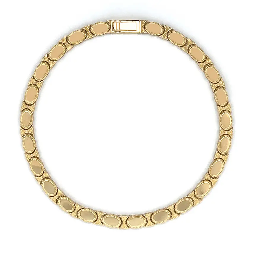 Gold Bracelet with Oval Links